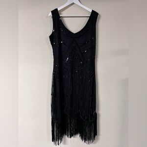 Elegant Black Sequin Dress